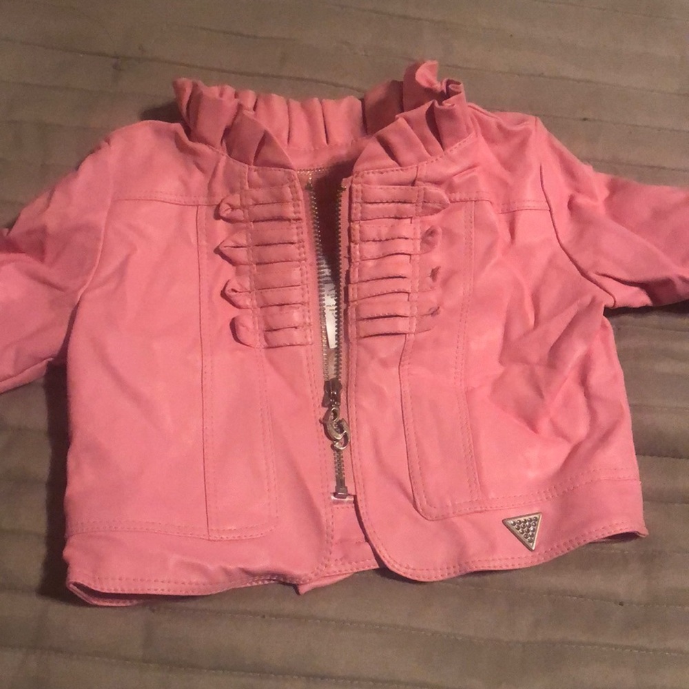 Baby girls guess leather jacket